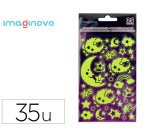 Pegatinas imaginovo luminosas luna con relieve 250x145 mm en blister