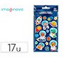 Pegatinas imaginovo luminosas astronautas con relieve 190x105 mm en blister