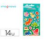 Pegatinas imaginovo luminosas dinosaurios con relieve 190x105 mm en blister