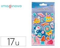 Pegatinas imaginovo luminosas submarino con relieve 190x105 mm en blister