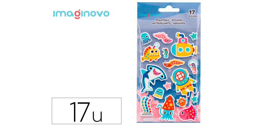 Pegatinas imaginovo luminosas submarino con relieve 190x105 mm en blister