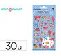 Pegatinas imaginovo flores y conejos de papel 190x104 mm en blister