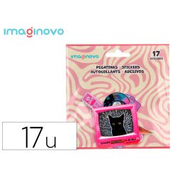 Pegatinas imaginovo retro diseños surtidos para ordenador 145x140 mm en blister