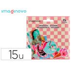Pegatinas imaginovo good vibes diseños surtidos para ordenador 145x140 mm en blister
