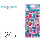 Pegatinas imaginovo diseños surtidos hobbies con brillo 214x100 mm en blister