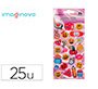 Pegatinas imaginovo diseños surtidos smiley con brillo 214x100 mm en blister