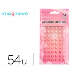 Pegatinas imaginovo gemas blancas y rosas brillantes con relieve para todas superficies 190x105 mm en