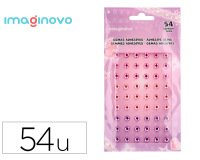 Pegatinas imaginovo gemas rosas y moradas brillantes con relieve para todas superficies 190x105 mm en
