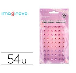 Pegatinas imaginovo gemas rosas y moradas brillantes con relieve para todas superficies 190x105 mm en