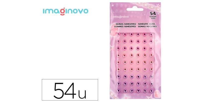Pegatinas imaginovo gemas rosas y moradas brillantes con relieve para todas superficies 190x105 mm en