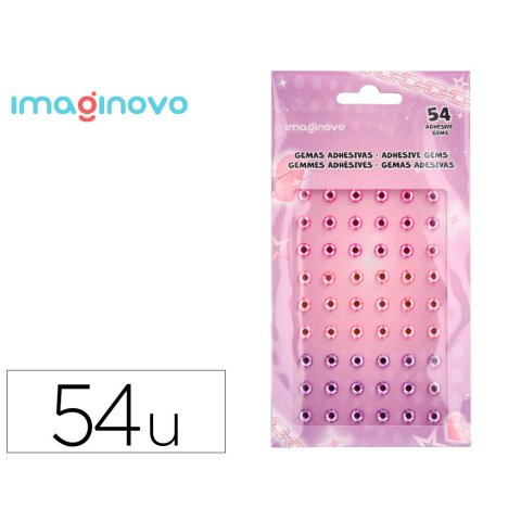 Pegatinas imaginovo gemas rosas y moradas brillantes con relieve para todas superficies 190x105 mm en