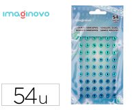 Pegatinas imaginovo gemas verdes y azules brillantes con relieve para todas superficies 190x105 mm en