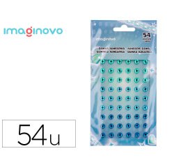 Pegatinas imaginovo gemas verdes y azules brillantes con relieve para todas superficies 190x105 mm en