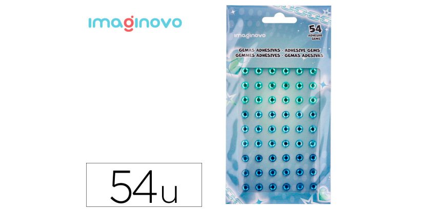 Pegatinas imaginovo gemas verdes y azules brillantes con relieve para todas superficies 190x105 mm en