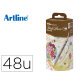 Rotulador artline supreme brush epfs-f pintura base de agua punta tipo pincel fino caja de 48 unidades colores