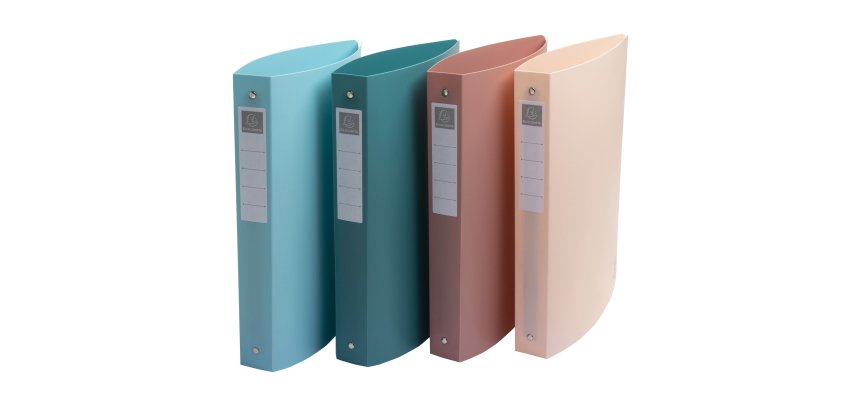 Carpeta de 4 anillas 30 mm exacompta skandi din a4+ polipropileno reciclado colores surtidos