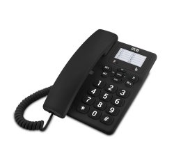 Telefono spc sobremesa teclas grandes con rellamada 3 niveles volumen opcion mute 3 memorias directas color negro