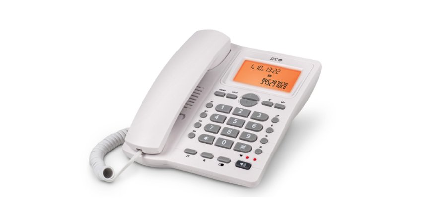 Telefono spc office id sobremesa/mural pantalla retroiluminada con rellamada 2 niveles volumen opcion mute