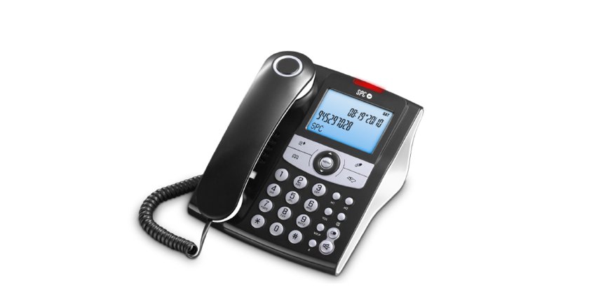 Telefono spc sobremesa/mural elegance pantalla 2,9\" retroiluminada con rellamada 8 niveles volumen opcion mute