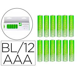 Pila q-connect alcalina aaa blister con 12 unidades