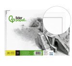 Bloc dibujo liderpapel lineal historico espiral 230x325mm 20 hojas 130g/m2 con recuadro perforado