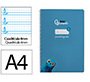 Cuaderno espiral liderpapel a4 pautaguia tapa blanda 80h 75gr cuadro pautado 4mm color azul