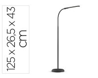 Lampara de pie maul led pirro aluminio color negro 1250x265x430 mm