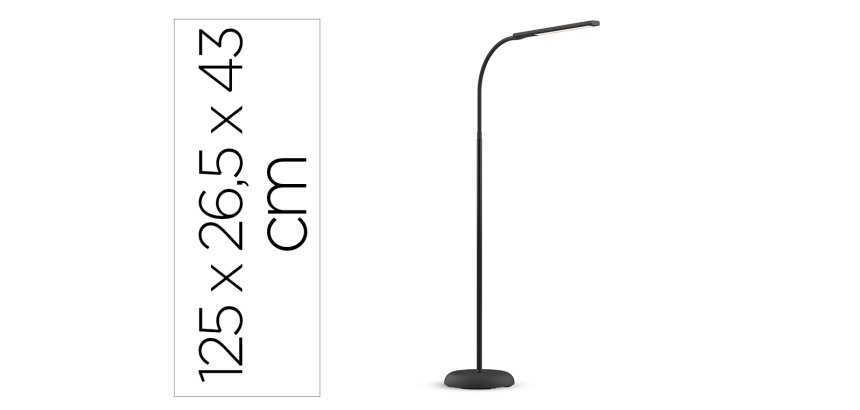 Lampara de escritorio maul led 5w 726lm luz calida brillo regulable cabezal reclinable negra