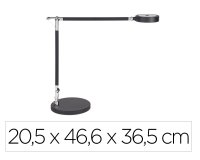 Lampara de escritorio maul led grace color vario color negro 205x466x365 mm