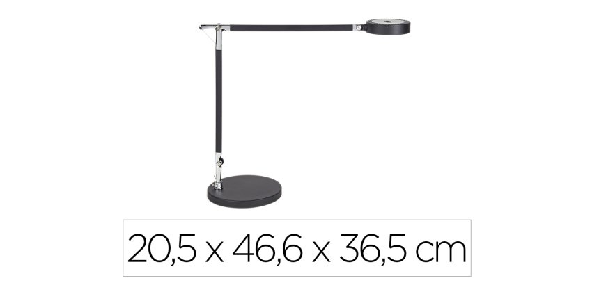 Lampara de escritorio maul led 5w 618lm luz ajustable panel tactil doble brazo negra