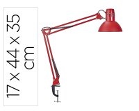 Lampara de escritorio maul study con pinza color rojo 170x440x350 mm