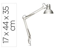 Lampara de escritorio maul study con pinza color plata 170x440x350 mm