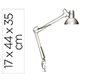 Lampara de escritorio maul metal 57w doble brazo cabezal orientable pinza plateada