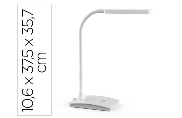 Lampara de escritorio maul led 5w 616lm luz ajustable panel tactil doble brazo blanca
