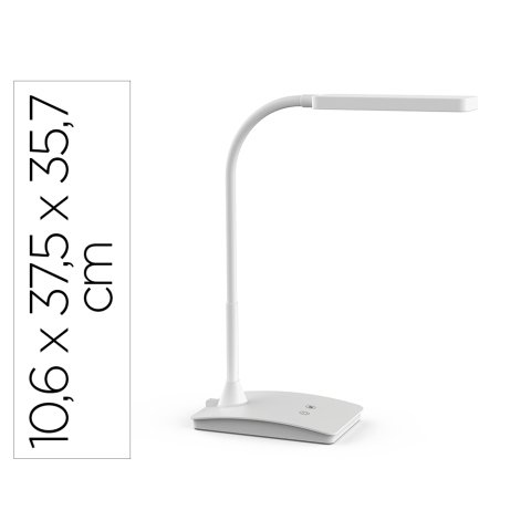 Lampara de escritorio maul led 5w 616lm luz ajustable panel tactil doble brazo blanca