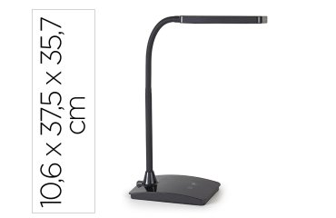 Lampara de escritorio maul led 5w 616lm luz ajustable panel tactil doble brazo negra