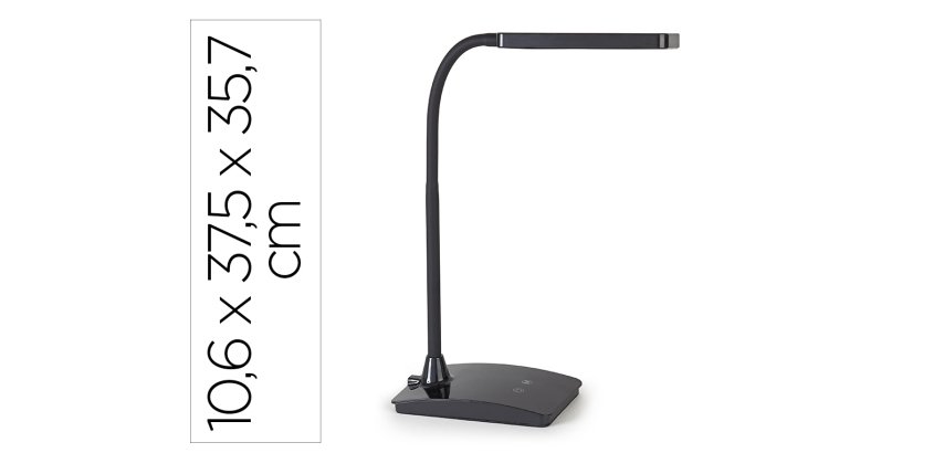 Lampara de escritorio maul led 5w 616lm luz ajustable panel tactil doble brazo negra