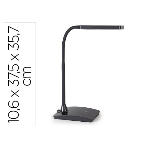 Lampara de escritorio maul led 5w 616lm luz ajustable panel tactil doble brazo negra