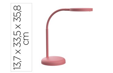 Lampara de escritorio maul led 5w 769lm luz calida brazo y cabezal giratorios rosa