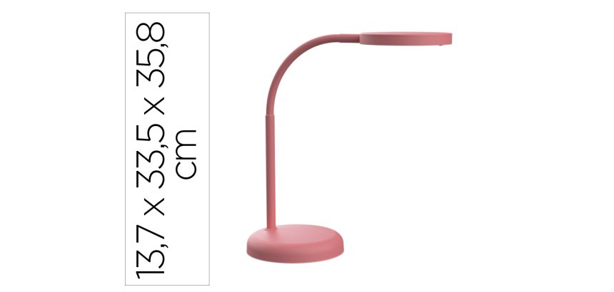 Lampara de escritorio maul led 5w 769lm luz calida brazo y cabezal giratorios rosa