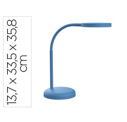 Lampara de escritorio maul led 5w 769lm luz calida brazo y cabezal giratorios azul
