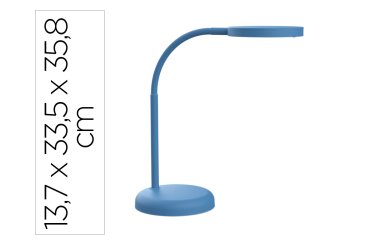 Lampara de escritorio maul led 5w 769lm luz calida brazo y cabezal giratorios azul