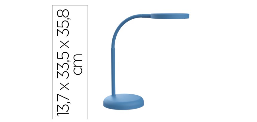 Lampara de escritorio maul led 5w 769lm luz calida brazo y cabezal giratorios azul