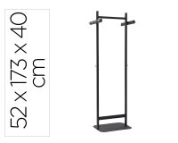 Perchero metalico maul salsa 8 colgadores color negro 520x1730x400 mm