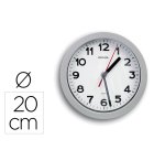 Reloj maul step de pared redondo 20 cm diametro electrico color plata