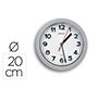 Reloj maul step de pared redondo 20 cm diametro electrico color plata