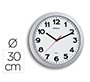 Reloj maul step de pared redondo 30 cm diametro electrico color plata