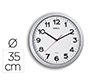 Reloj maul step de pared redondo 35 cm diametro electrico color plata