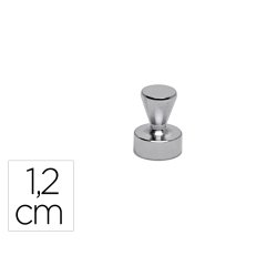Iman maul conico de neodimio 1,2 cm diametro peso max. 3,5 kg color plata pack de 5 unidades