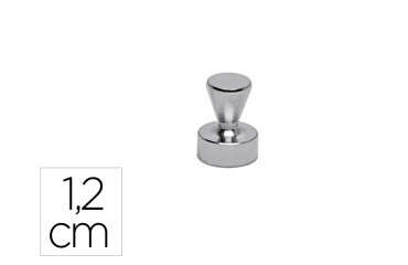 Iman maul conico de neodimio 1,2 cm diametro peso max. 3,5 kg color plata pack de 5 unidades
